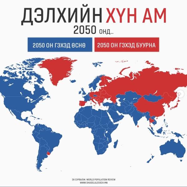 Дэлхийн хүн ам 2050 онд