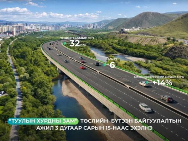 Туулын хурдны замын бүтээн байгуулалтын ажил ирэх сарын 15-наас эхэлнэ